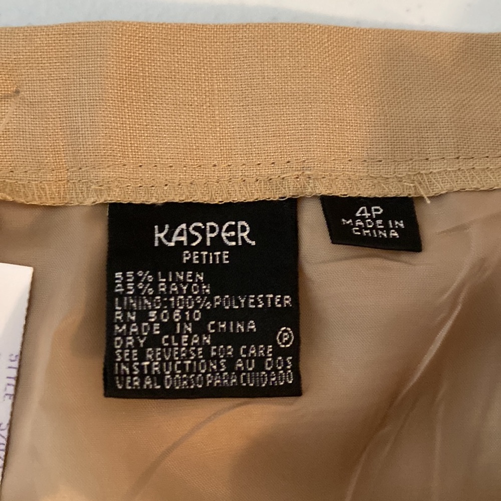 Kasper Women’s Linen Straight Leg Dress Pants Size 4P NEW‎ - Picture 5 of 9
